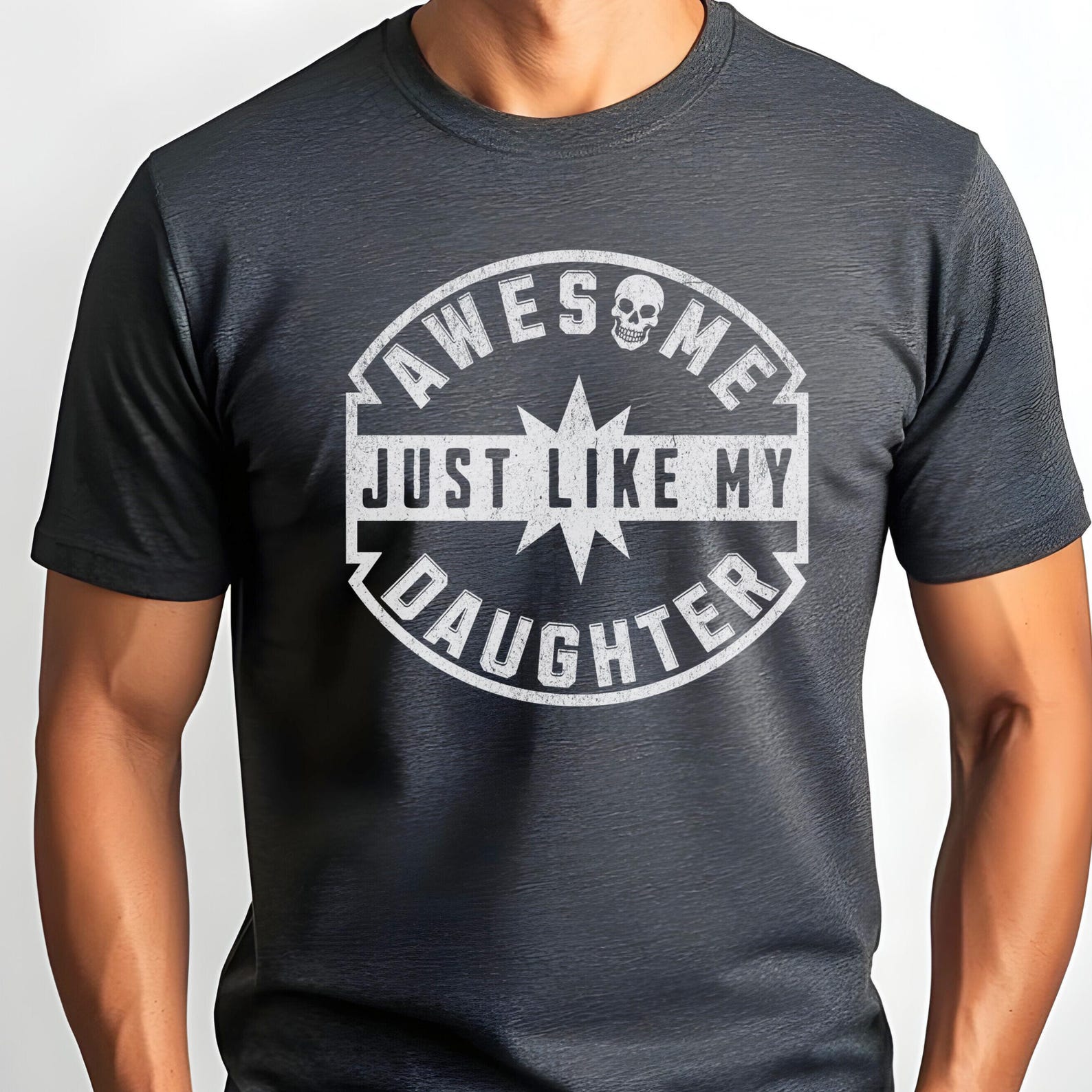 Father s Day Gift from Daughter, Shirt for Dad from Daughter, Dad Shirt, Funny Shirt for Da= Gift, Awesome Like My Daughter T-Shirt For Dad 2XL
