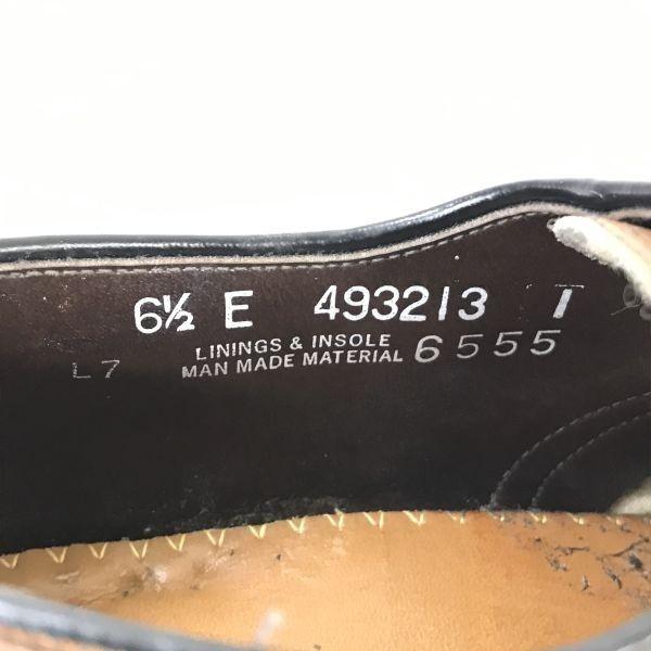 60s-70s Vintage/JOHN MARTIN VULCAN ARCH LIFT/Goodyear Welt Leather U-Tip Shoes/6.5E/24.5/Brown/BROWN/Dress Shoes(USED)