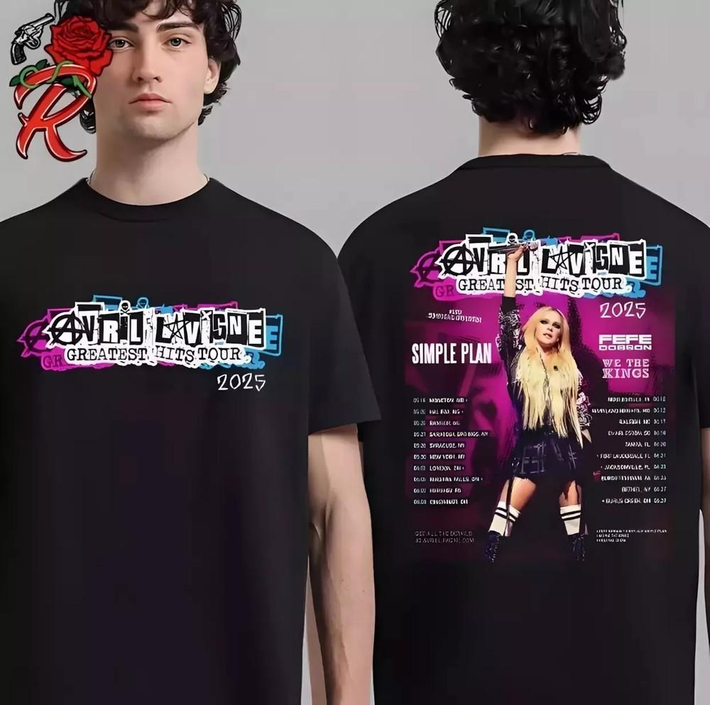 

Avril Lavigne Greatest Hits Tour 2025 North America Tour Unisex TShirt Unisex T-Shirt M
