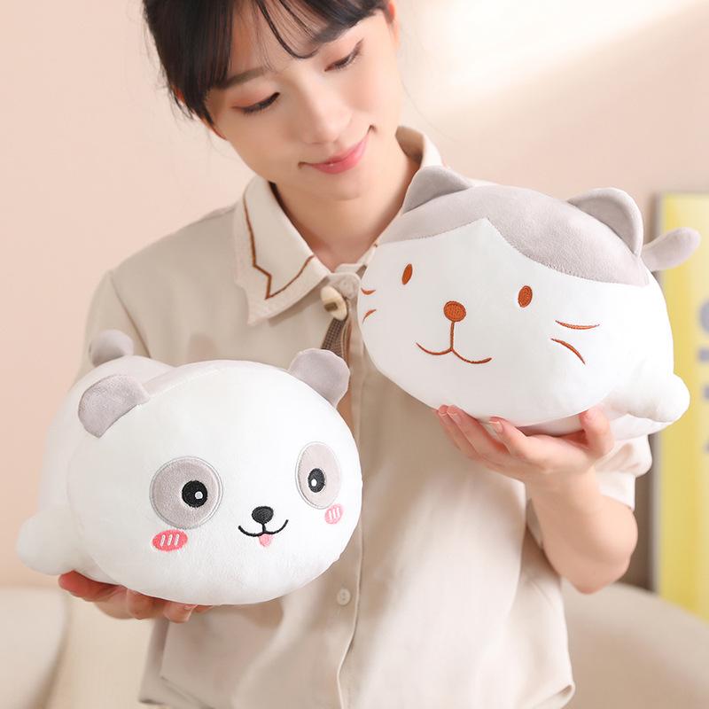 Cute Soft Cat Throw Pillow Plush Toy Doll Panda Pig Doll Girl Soothing Rag Doll