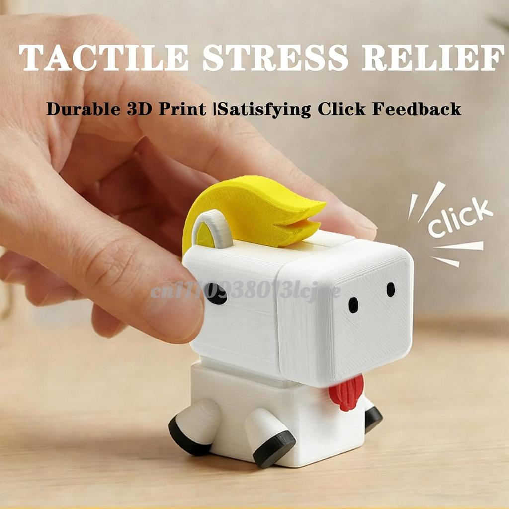 3D Printed Pony Fidget Clicker, Mechanical Keyboard Switch Stress Relief Toy For Adults, Desk Pet With Satisfying Click Sound