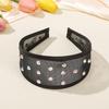 Women Mesh Headband with Faux Pearl Design Lightweight Comfortable Wide-Edged Hair Hoop Hair Accessories