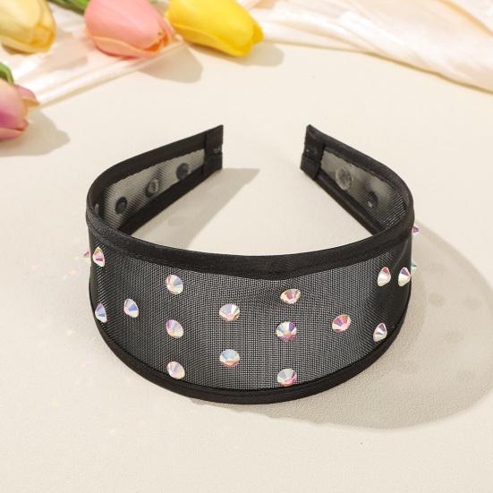 Women Mesh Headband with Faux Pearl Design Lightweight Comfortable Wide-Edged Hair Hoop Hair Accessories