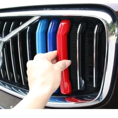 Car Styling Front Air Grille Cover Trim Strips Grills Decoration Sticker For Volvo XC60 2018- Auto Exterior Accessories