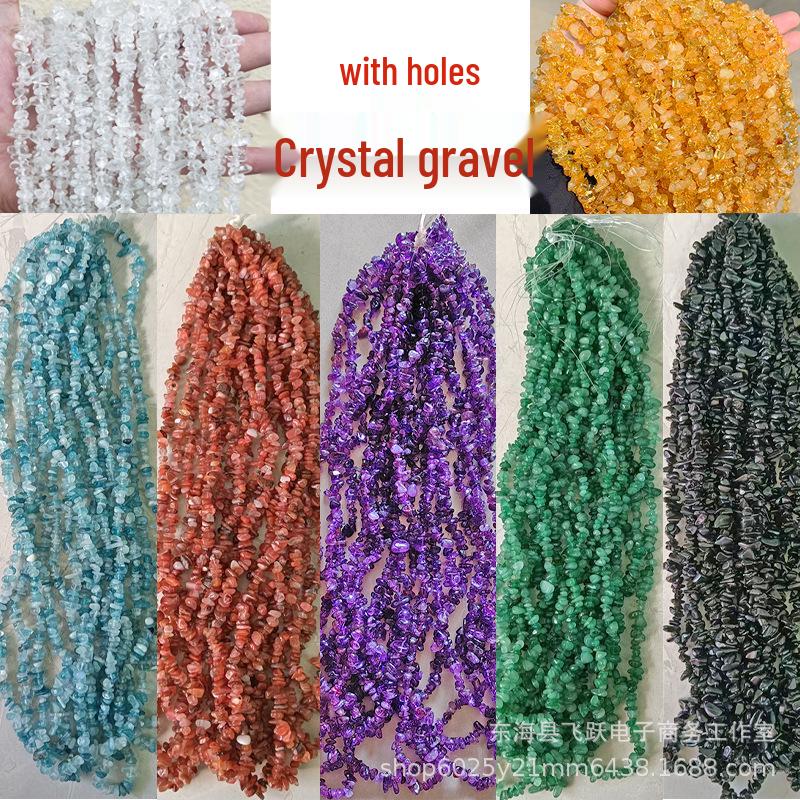 Colorful Crystal Fortune Tree Agate Beads: 5-8mm Irregular Semi-finished Loose Stones with Holes
