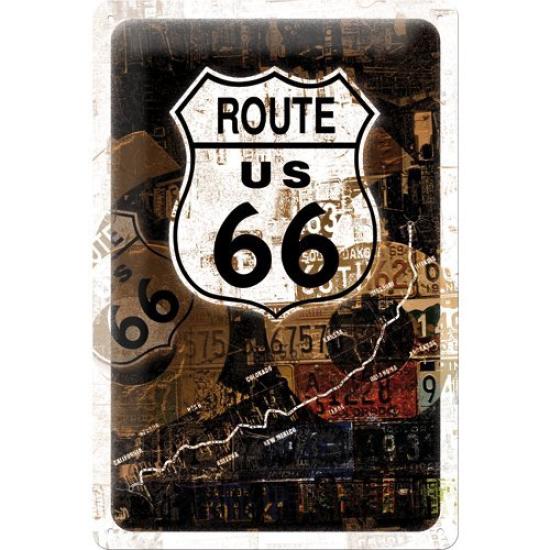 

Tin Sign Route 66 Rost-Kollage American Goods Interior