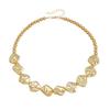 Light Luxury Metal Irregular Beaded CCB Necklace Geometric Special-shaped Ins Style Necklace Set