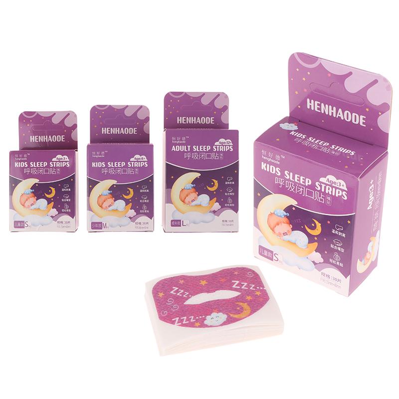 30Pcs Breathing Correction Patch Shut Up Patch Orthosis Tape Kids Cartoon Anti-Snoring Stickers Sleeping Closed-Mouth Stickers
