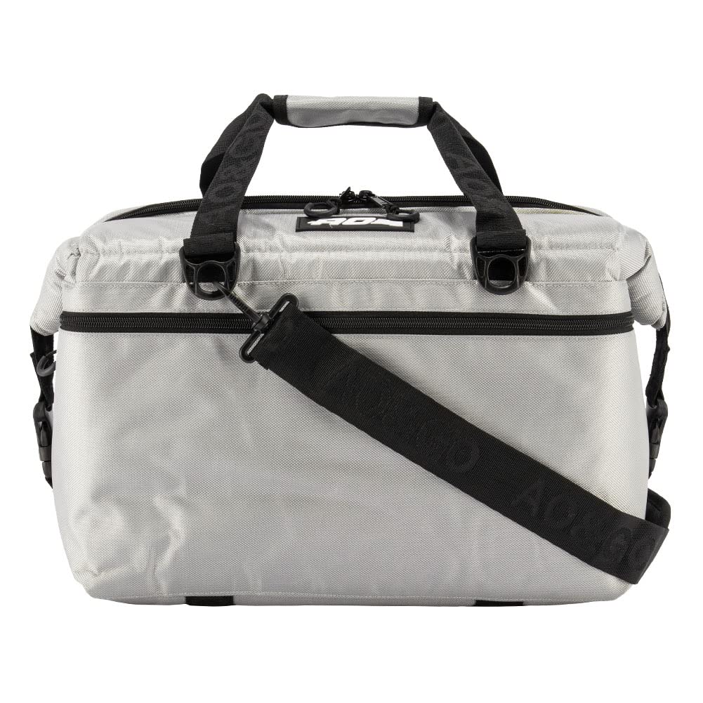 AO Coolers AO Coolers Cooler Bag 24 Pack Ballistic Soft Cooler AOBA24SL Silver Ballistic 24 Pack Silver Soft Cooler Bag Outdoor [Used]