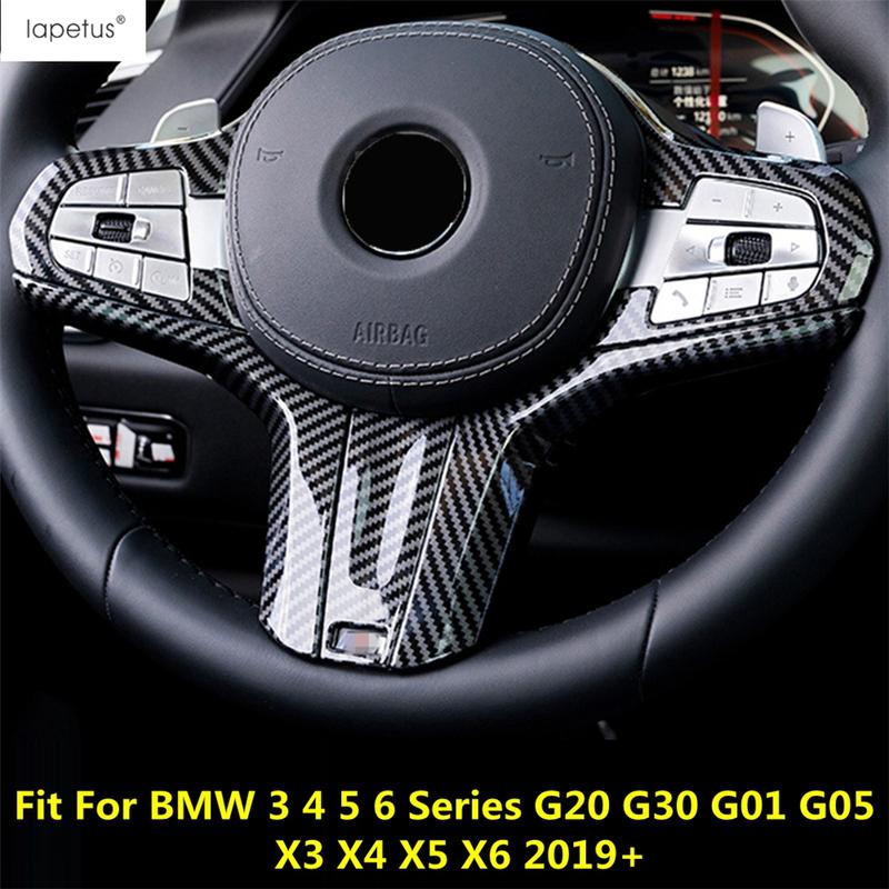 Steering Wheel Button Frame Cover Trim Carbon Fiber Accessories For BMW 3 4 5 6 Series G20 G30 G01 G05 X3 X4 X5 X6  - 2024
