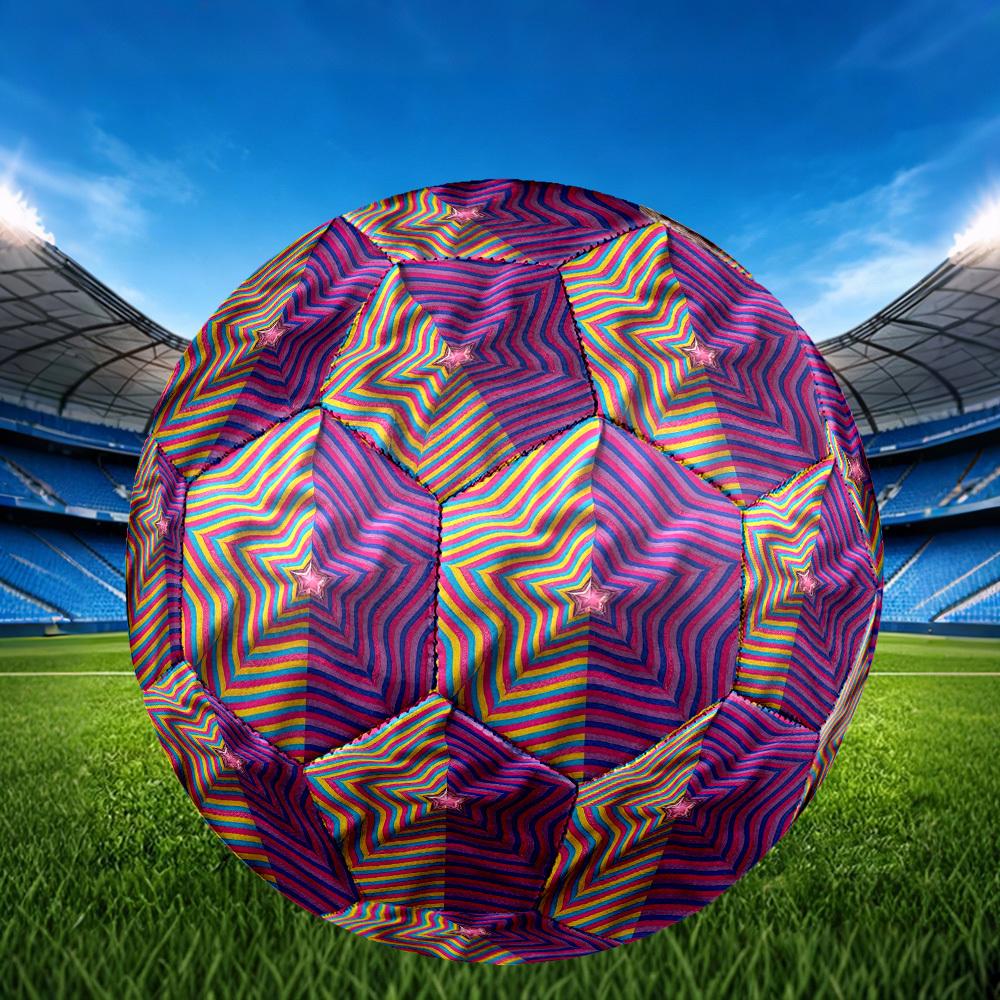 1pc Colorful Star Theme Soccer Ball Football, Size 5, Lightweight PVC, Outdoor Training Soccer Ball,Gift J6146