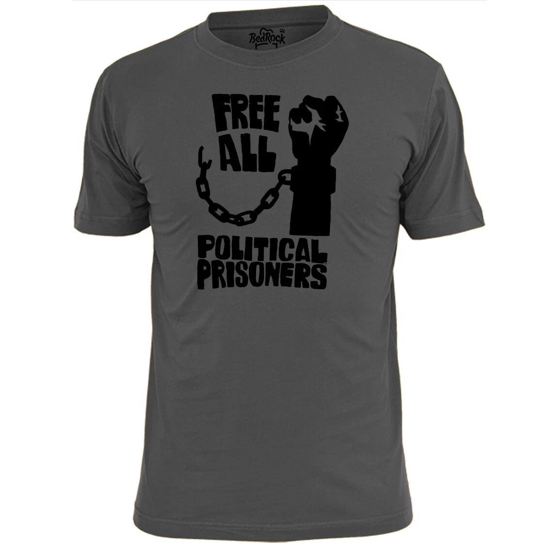 Mens Free All Political Prisoners T shirt Freedom Peace Equality M