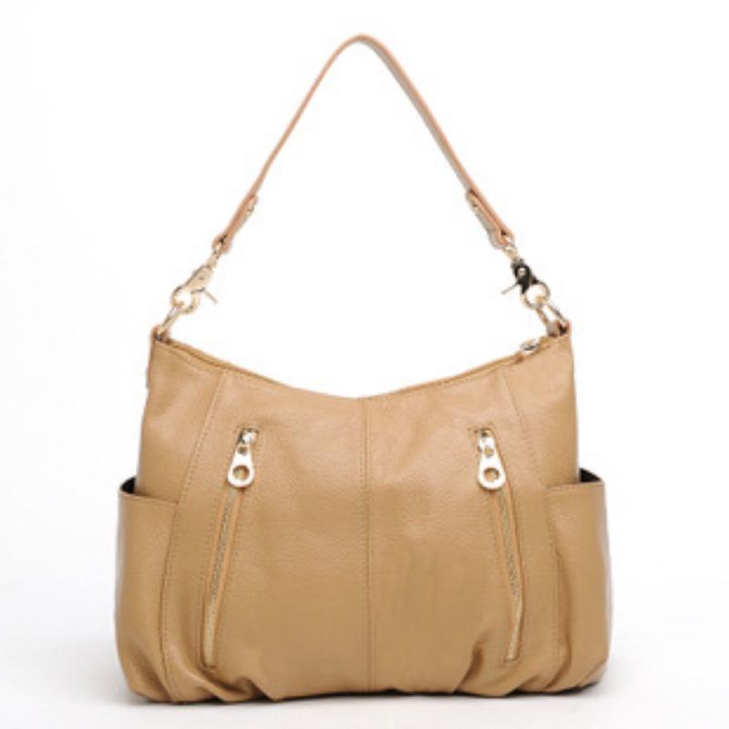 

Женская сумка для переноски, модная, из натуральной кожи, женская сумка на одно плечо, через плечо, женская сумка-пучок, слой коровьей кожи хаки