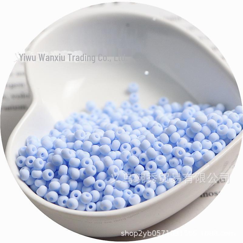 El Yapımı DIY Çocuk Kolye ve Bilekliği için Yüksek Kaliteli 3/4mm Buzlu Düz Renk Cam Pirinç Boncuklar