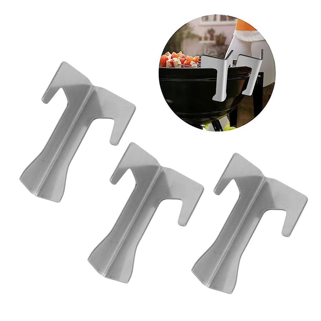 3 Pcs Barbecue Fire Plate Spacer Stainless Steel BBQ Pan Gasket Holder Grill Mat Support Stand