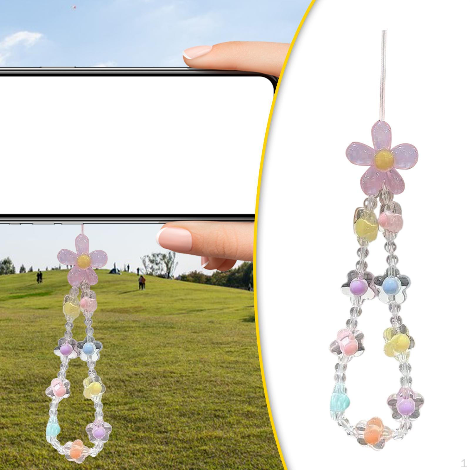 

Подвеска для мобильного телефона, подвески для телефона из бисера, милая креативная цепочка, цветы фиолетовый