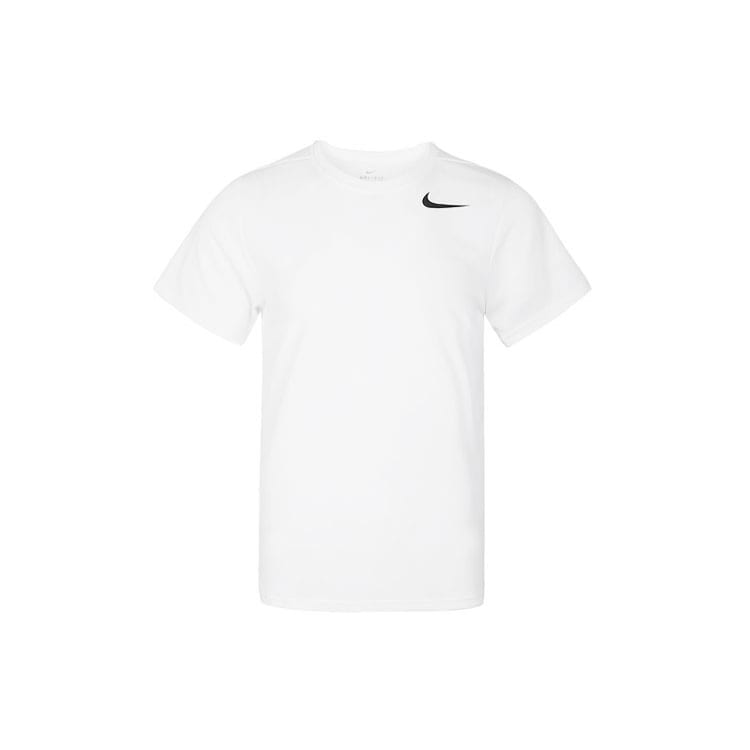 Nike T Shirts Men's White Crew Neck Moderate Straight Fit AJ8022-100