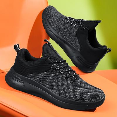 Casual Sports Running Shoes Flying Woven Breathable New Running Shoes Ultra-light Shock-absorbing Shoes Men