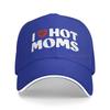 I Love Hot Moms Bucket Hat Unisex Adult I Heart Hot Moms Adjustable Baseball Cap Gift Hats Mesh Trucker Caps Unisex Womens
