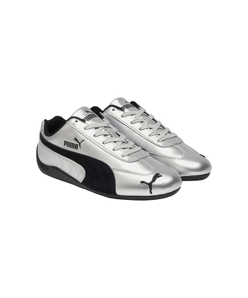 PUMA Speedcat Metallic Size 403689 Women's Sneakers, Silver, 24.5cm,