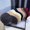 Baseball Cap Winter Hat For Women Men Unisex Letter Metal Logo Imitation Cashmere Keep Warm Simple Casual Winter Caps New Velvet