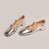 New Women Shoes Retro Thick Heeled Ballet Shoes for Women Medium Heeled Mary Jane Single Shoes Zapatos De Mujer