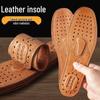 Thickened Genuine Leather Insoles: Moisture-Wicking, Breathable, Deodorant; Suitable for Men & Women, All-Season Sports Use