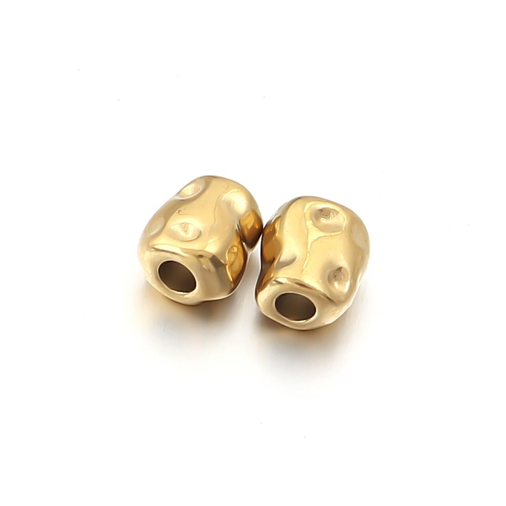 5-10pcs Irregular Gold Color Stainless Steel Beads for Jewelry Making Meteorite Beads Spacer Beads DIY Bracelet Necklace