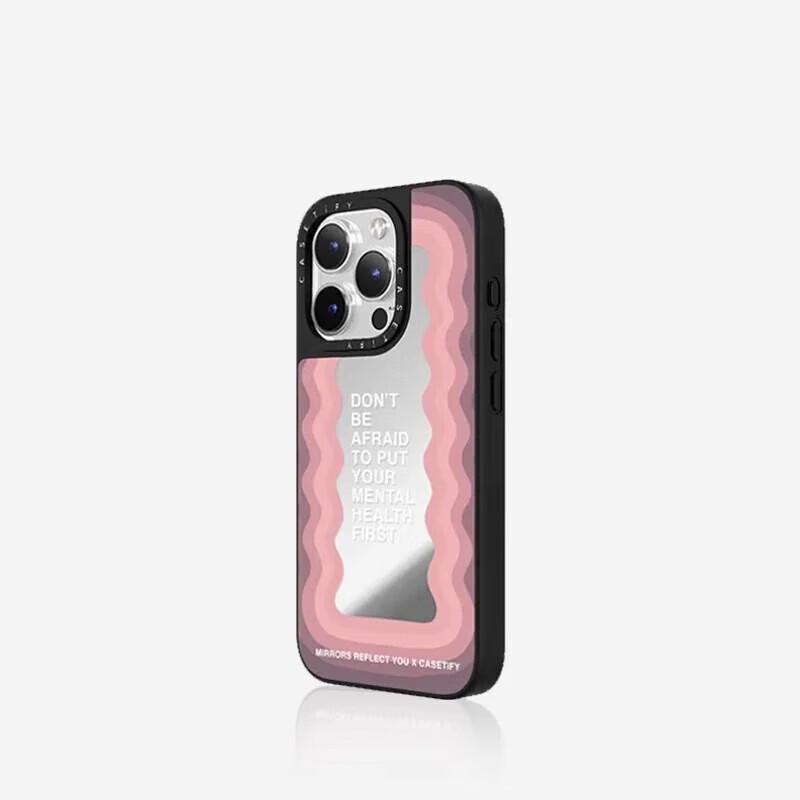 Custodia Specchio MagSafe per iPhone CASETiFY con Slogan