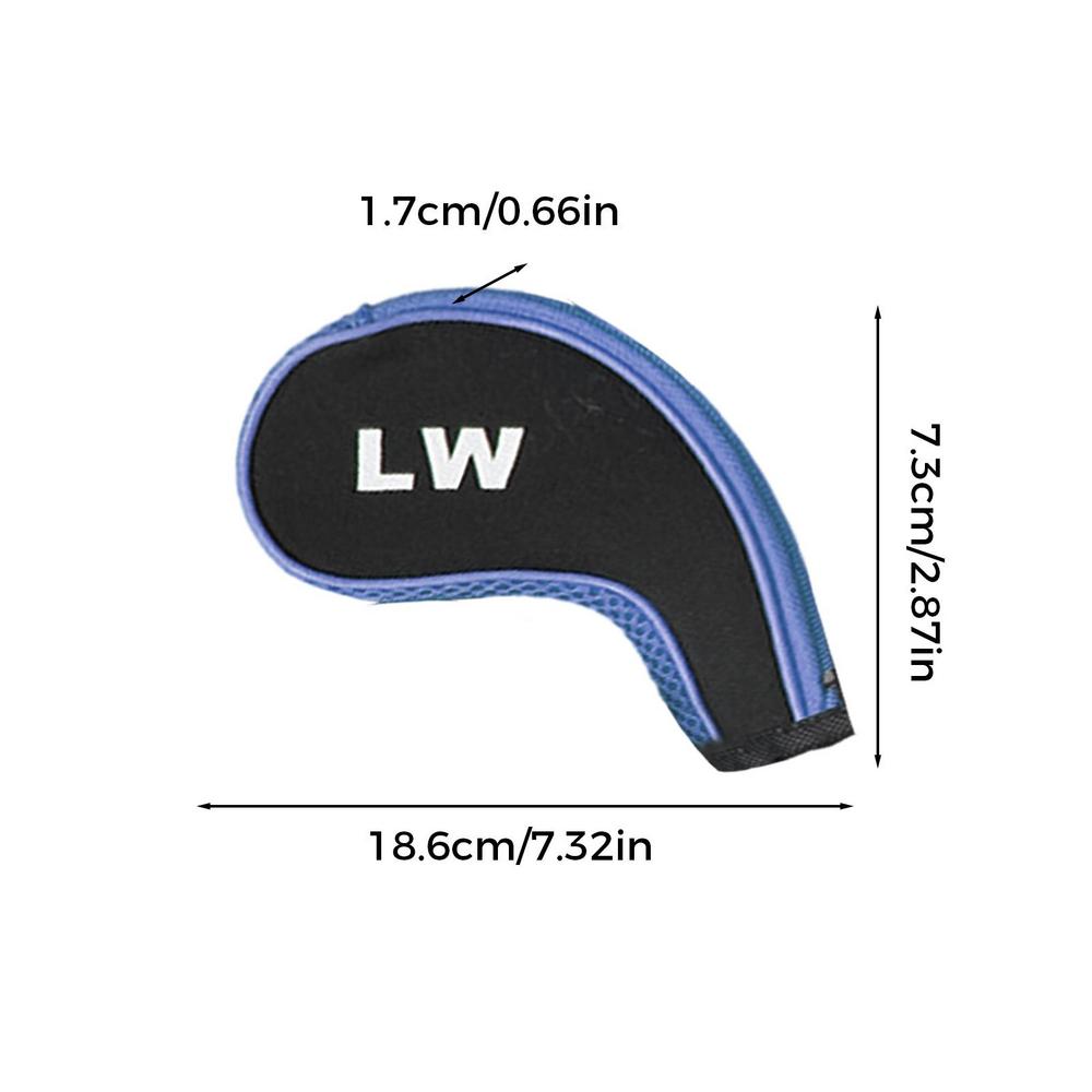 12PCS Golf Club Covers Universal Golf Head Cover Golf Club Iron Putter Protect Set Number Printed With Zipper For Men Women