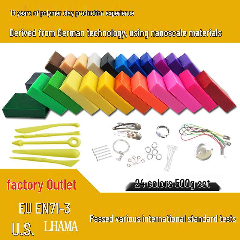 24-Color Children's DIY Polymer Clay Set - Educational & Creative Modeling