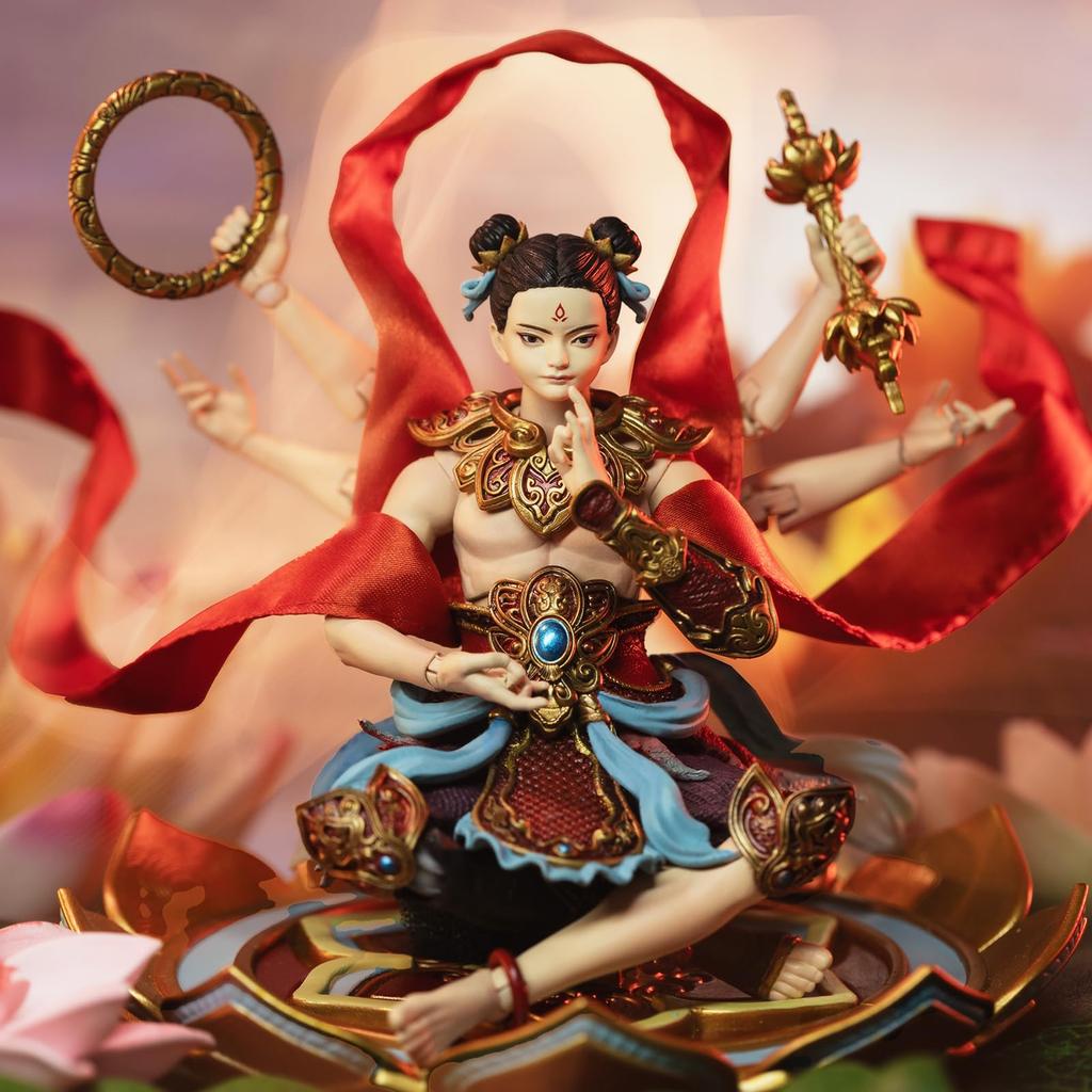 FancyRealm FJ 1A02 Houshin Nata Deluxe Edition Scale PVC Metal Painted Movable Figure 1/12 &