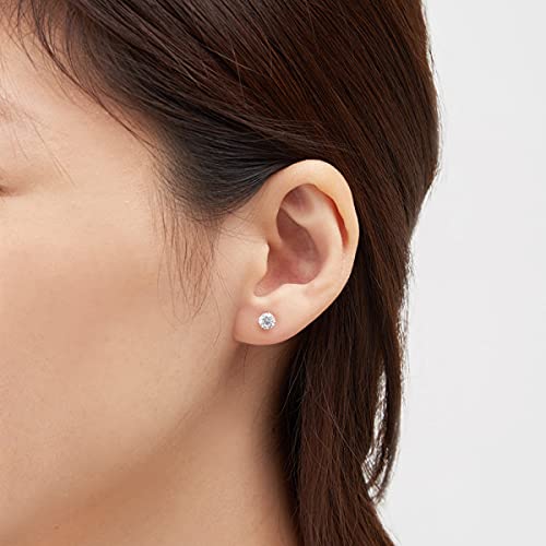 [Official] ESTELLE Women's Platinum Cubic Zirconia Earrings (M) 0231-3738-0012-0000