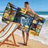 Van Gogh Painting Print Beach Towel, Large Soft Quick Dry Towel for Beach Camping Swimming