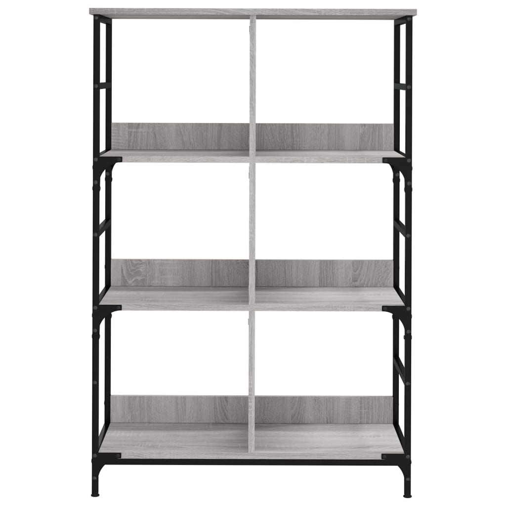 Bookshelf Gray Sonoma 30.9 x 13 x 46.3 in (78.5 x 33 x 117.5 cm) Engineered Wood
