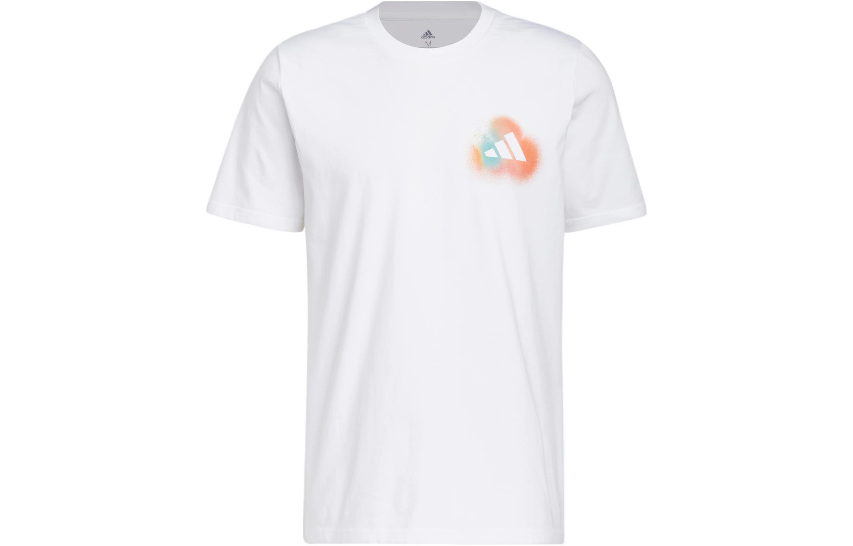 Adidas T Shirts Men s White Crew Neck Moderate Straight Fit White|XXL