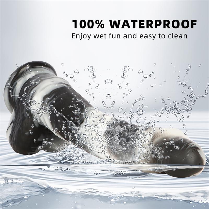 14 Zoll 5,7 cm Schwarz-Weiß Gemischte Farbe Extra Groß Extra Lang Dick Simulierter Falscher Großer Dildo Analplug Spielzeug