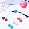10 Pairs Fashionable Heart Shaped Glasses Grips AntiSlip Silicone Covers Assorted Colors Accessory for Daily Use
