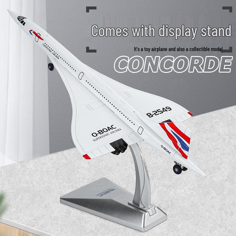 Kaiwei 1:168 Concorde Supersonic Passenger Jet Model with Sound and Light.