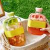 Ice Tray Water Bottle Cube Mold Press Ice Making Camping Diy Fruit Juice Beverage Straw Dual-use Ice Kettle Kettlebar Accessorie