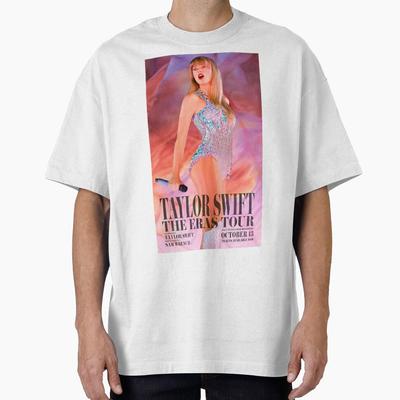 Taylor Swift Eras Tour Popmusik Poster Übergroßes T-Shirt