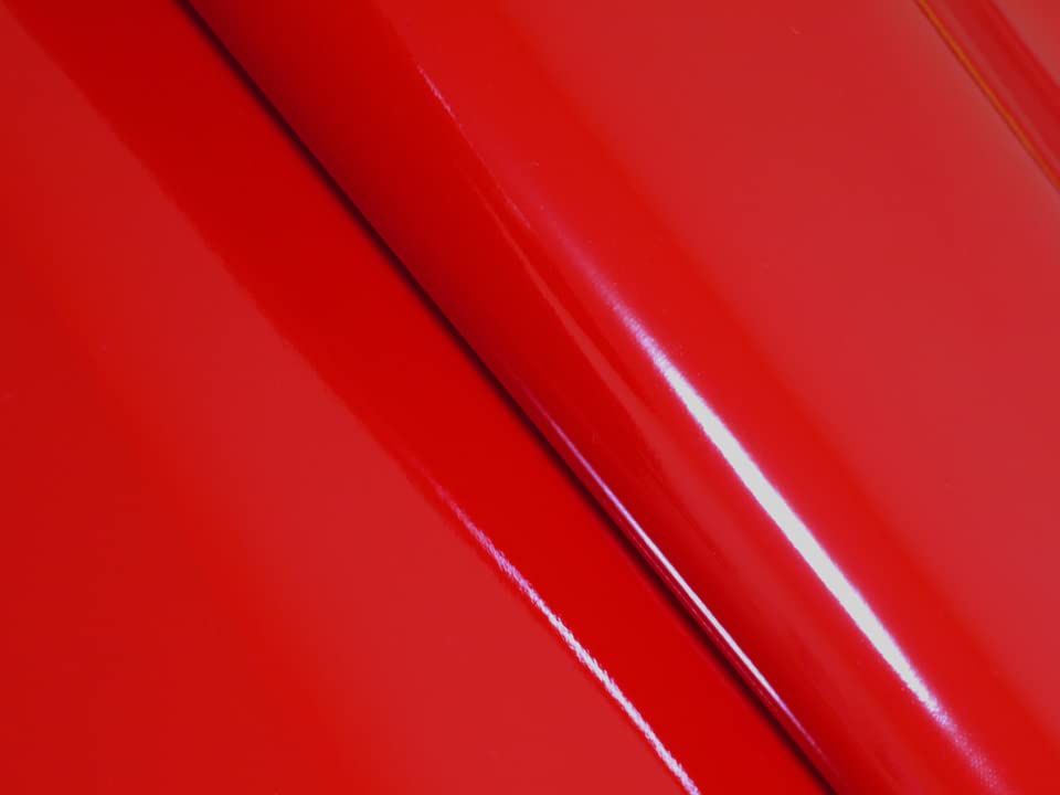 Synthetic Leather Patent Leather 92 X 44 Cm Fabric, (red)