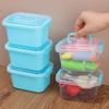 Portable Transparent/Blue Small Plastic Box with Lid Kids Toys Storage Box Student Stationery Container Cosmetics Sorting Box