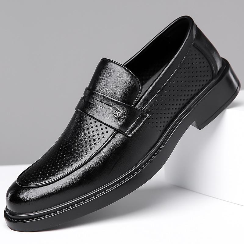 2025 High Quality Men Business Shoes Italian Handmade Shoes Genuine Leather Loafers Slip-ons Men Casual Footwear