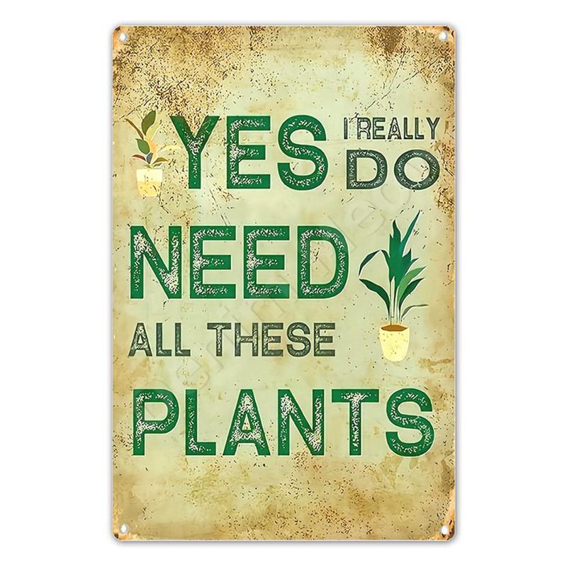 Welcome To Our Garden Metal Tin Signs, Dirty Hoe Wall Art, Sunflower Retro Poster for Home, Yard, Plants Decor, Garden Rule S