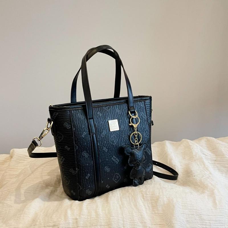 Premium feeling hand carrying bucket bag women's spring new small print shoulder bag niche design tote bag