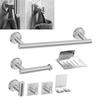 Bathroom Hardware Accessories Kit 7 Piece Towel Rack Tissue Holder Coat Hook Razor Hook Soap Tray Multifunction Hook Set