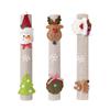 Christmas Home Decoration Supplies  Snowman Elk Linen Refrigerator Handle Stickers Microwave Handle Cover
