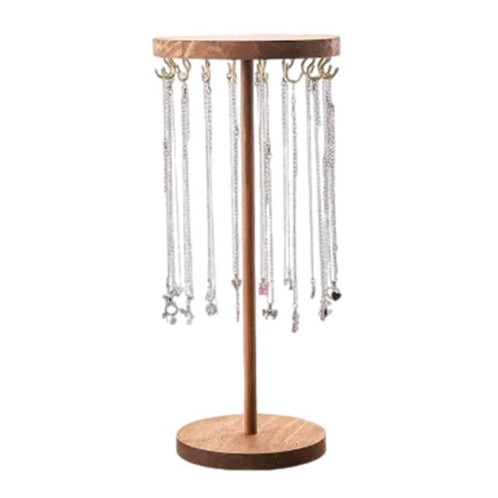 Jewelry Holder Necklace Stand Keychain Stand Wood Texture for Showcasing Necklace Earrings and Bracelet in Stores