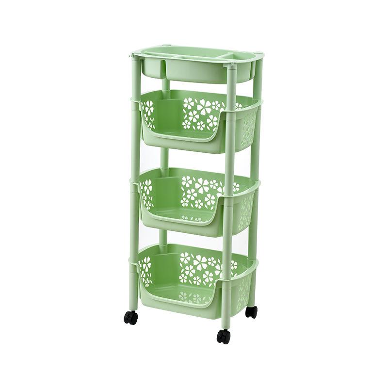 Movable Kitchen Storage Rack for Vegetables, Fruits, Spices, and Jars
